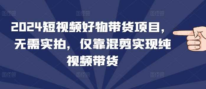 2024年短视频混剪带货项目，无需实拍轻松赚钱-无双副业