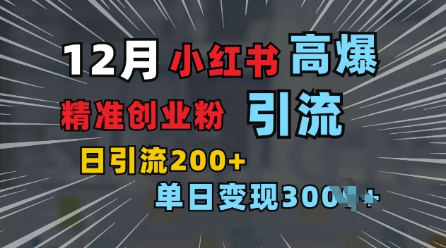 小红书图片引流技巧：单日吸引200+精准创业粉-无双副业