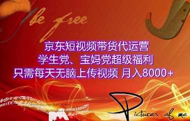京东短视频带货代运营，轻松月入8000+-无双副业