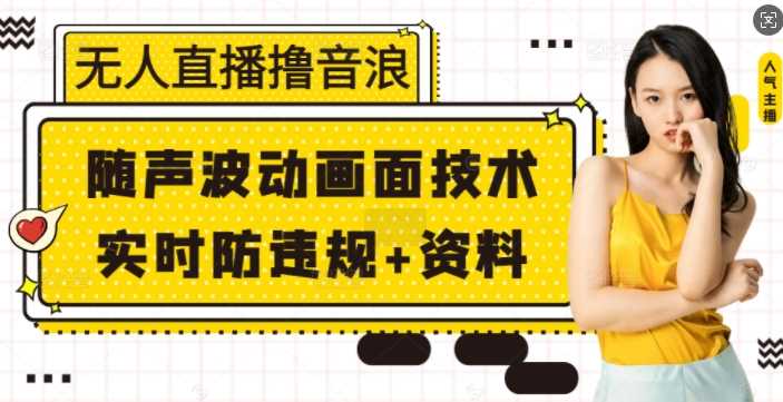 无人直播技术揭秘：音浪收益与防违规策略-无双副业