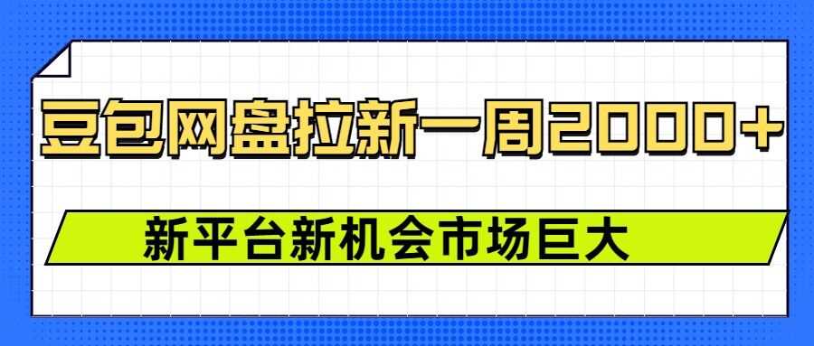 豆包网盘拉新项目，抓住新平台的市场机会-无双副业