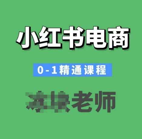 小红书电商运营全攻略：从开店到精通-无双副业