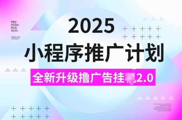2025年小程序挂机项目，轻松实现日入千元-无双副业