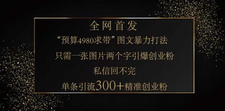 小红书图片引流法：单条笔记轻松吸引300+创业粉-无双副业