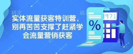 实体流量获客特训营：掌握流量营销的核心技巧-无双副业