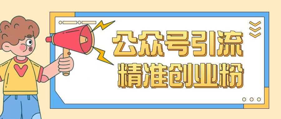 公众号引流创业粉玩法，轻松掌握流量技巧-无双副业