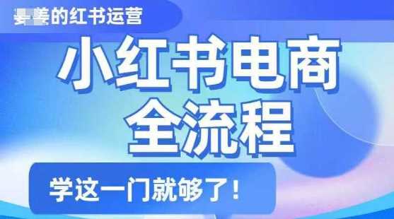 小红书电商全流程：从入门到精通一站式指南-无双副业