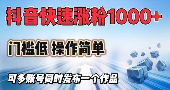 抖音快速涨粉技巧，多账号同步发布轻松破千-无双副业