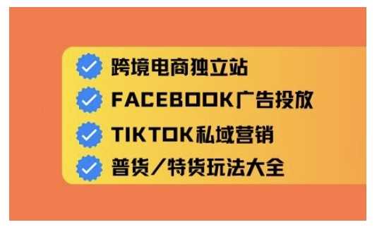 跨境电商独立站与全域流量营销快速入门指南-无双副业