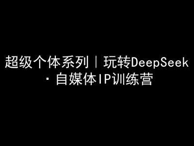 玩转DeepSeek自媒体IP训练营，打造个人品牌新高度-无双副业