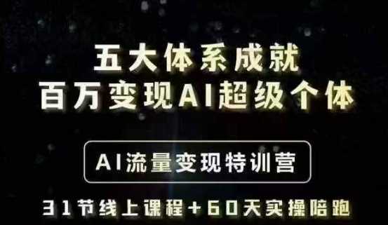 AI流量变现特训营：五大体系成就百万收入-无双副业