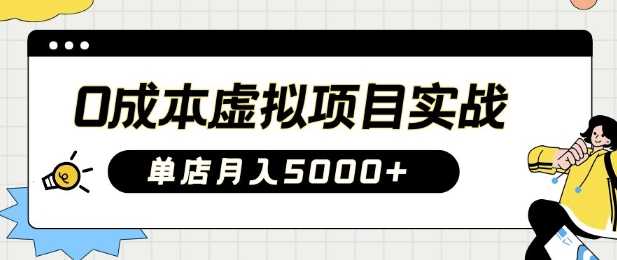 虚拟项目实战指南：0成本实现单店月入5k-无双副业