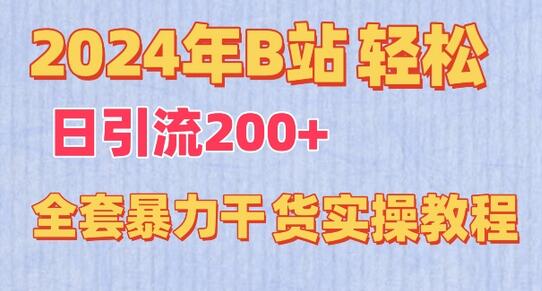 B站日引流200+的暴力实操教程-无双副业
