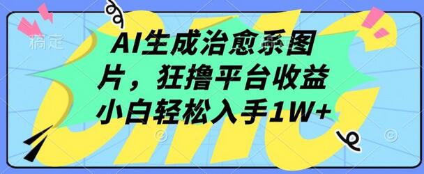 AI生成治愈系图片，轻松实现平台收益过万-无双副业