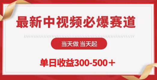 中视频创作快速盈利指南，日收益300-500+-无双副业