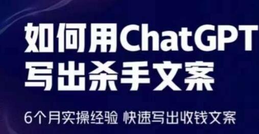 ChatGPT写作技巧：6个月实操经验快速产出高效文案-无双副业