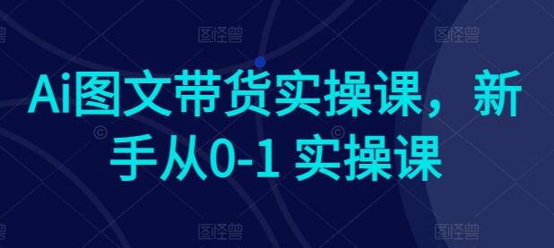 AI图文带货从入门到精通，新手快速上手实操指南-无双副业