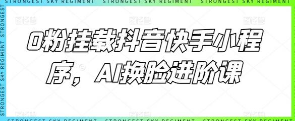 抖音快手小程序挂载与AI换脸进阶教程-无双副业