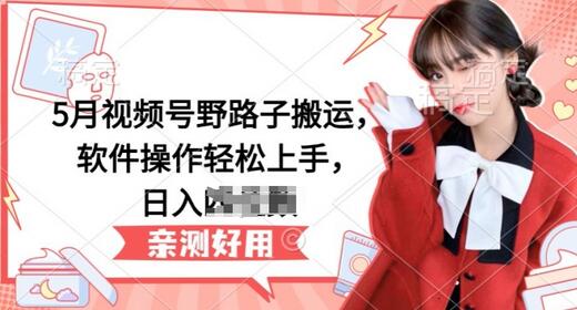 视频号搬运技巧：轻松操作实现日入三位数-无双副业