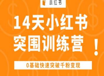 小红书快速涨粉变现训练营，0基础14天突破千粉-无双副业