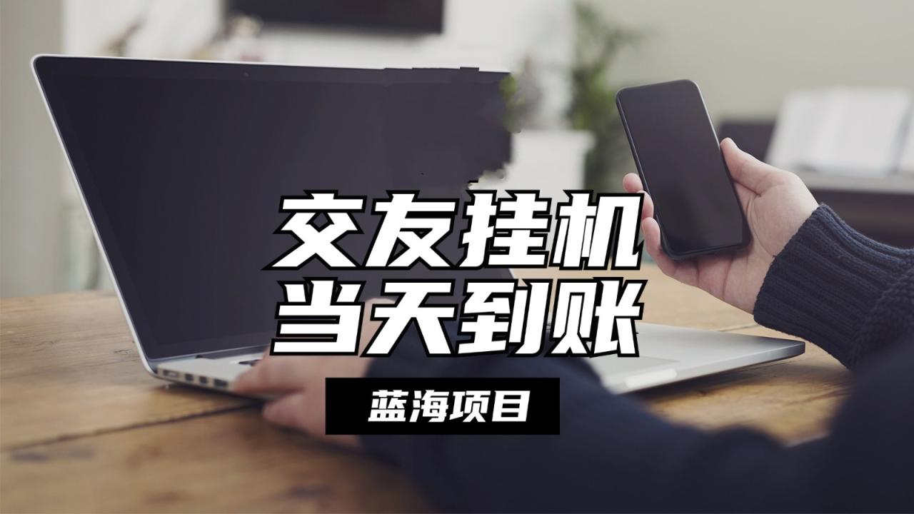 全自动交友软件挂机收益稳定，提现当天到账-无双副业