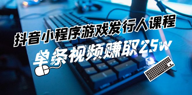 抖音小程序游戏发行人课程：玩转游戏任务变现，单条视频收益25万-无双副业