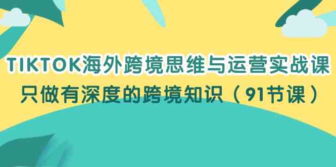 TIKTOK跨境电商运营实战与思维深度解析-无双副业