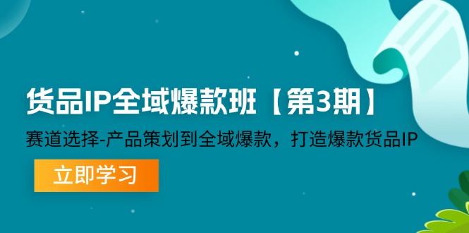 货品IP全域爆款班：赛道选择与产品策划全攻略-无双副业