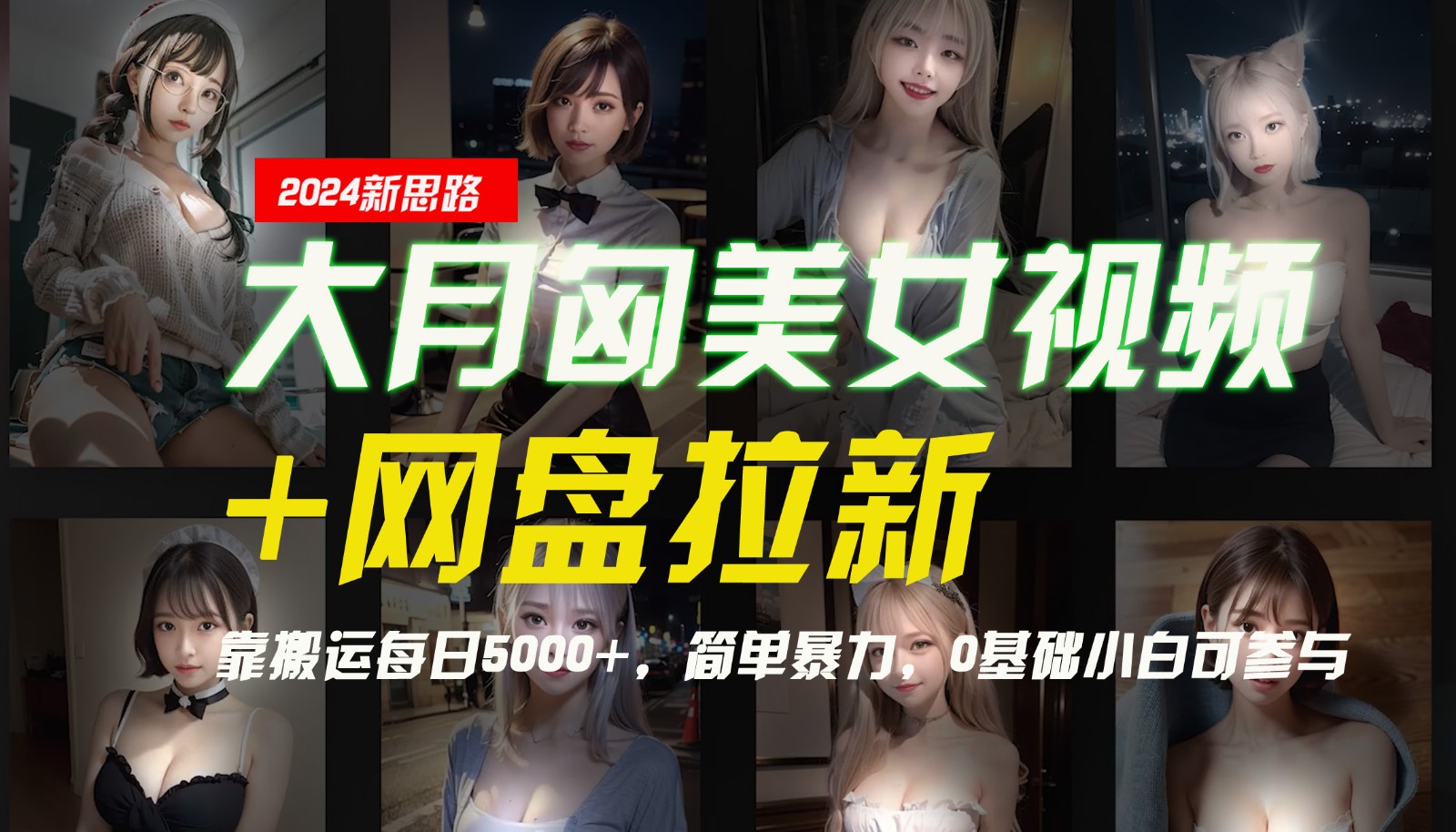 网盘拉新项目实战教程，0基础小白轻松上手，长期稳定收益-无双副业