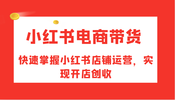 小红书电商运营全攻略：开店创收与店铺管理技巧-无双副业