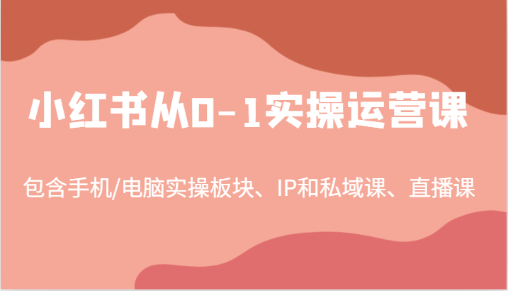 小红书电商运营全攻略：从0到1实操课程-无双副业