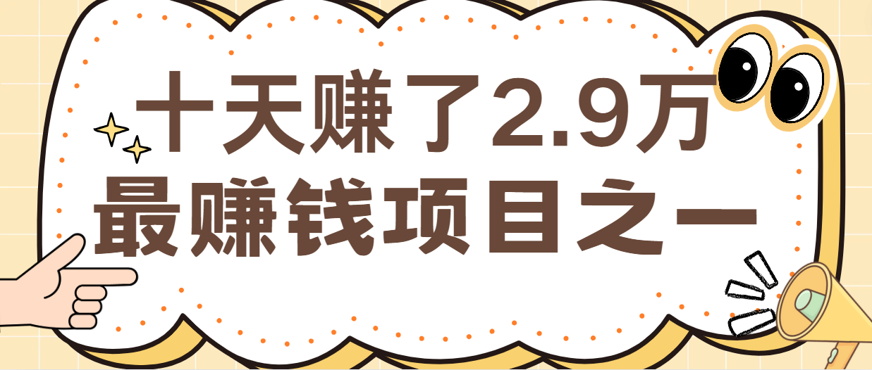 手机操作简单项目，小白轻松月入6万+-无双副业