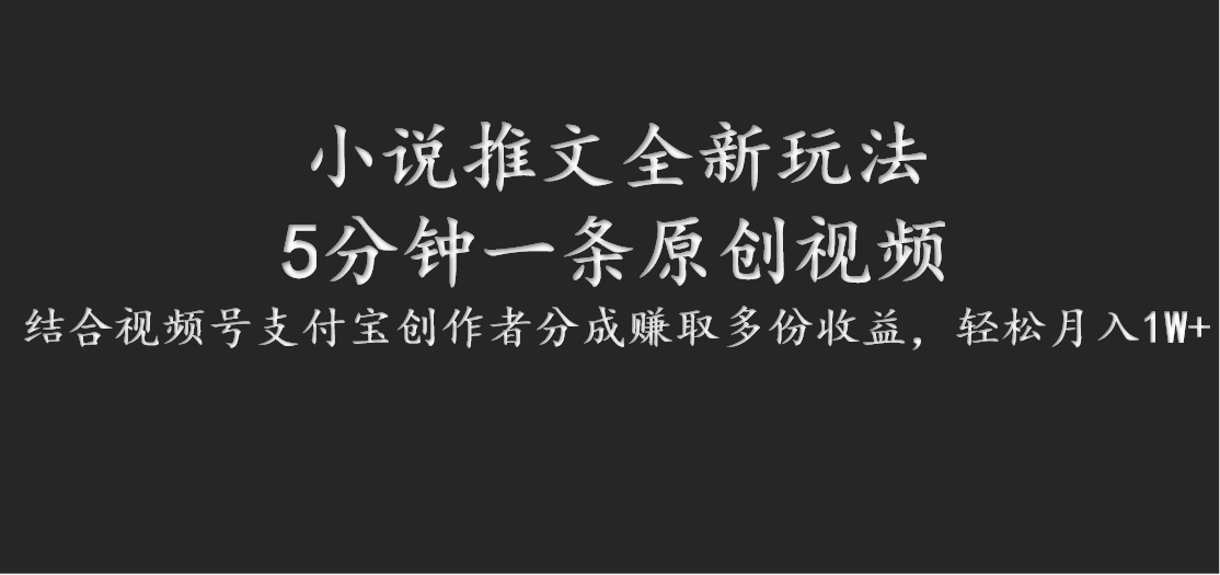 小说推文创新玩法：聊天式视频结合多平台收益-无双副业