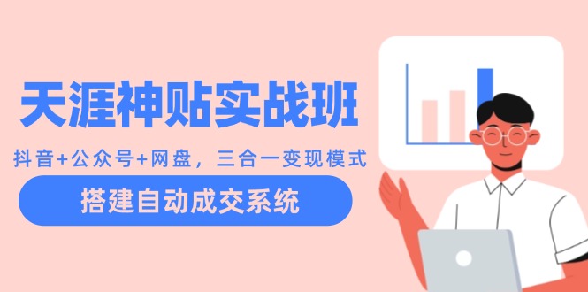 抖音公众号网盘三合一变现模式，打造自动成交系统-无双副业