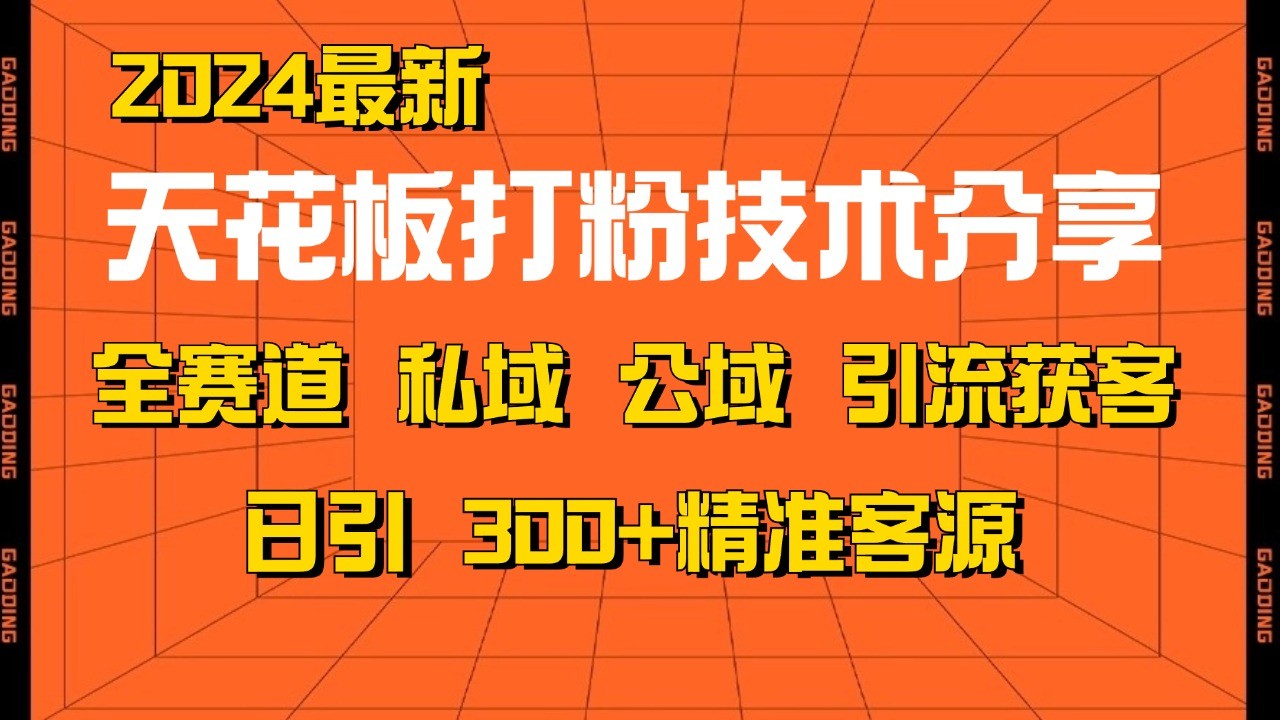 私域流量天花板技术分享，日引2000+精准客户-无双副业