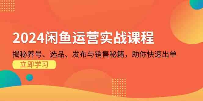 2024闲鱼运营实战课程：养号、选品、发布与销售秘籍-无双副业