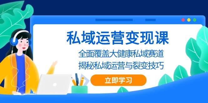 大健康私域运营与变现全攻略，掌握裂变技巧与运营策略-无双副业