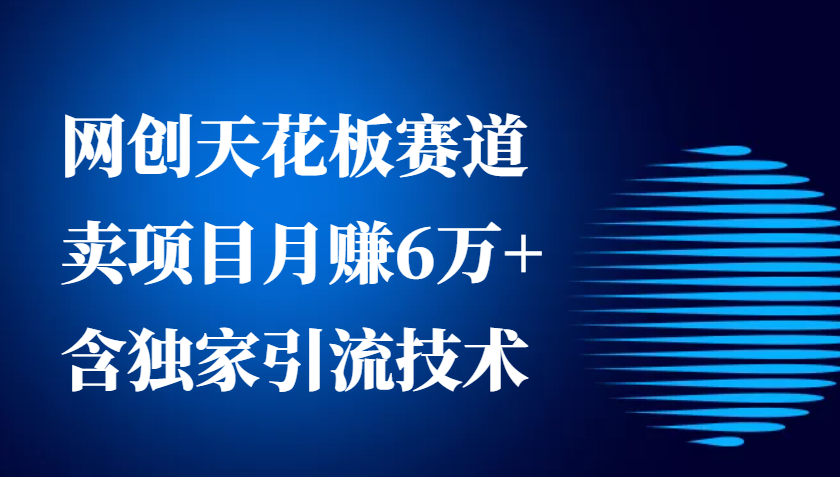 网创高收益项目，月赚6万+，含独家引流技术-无双副业