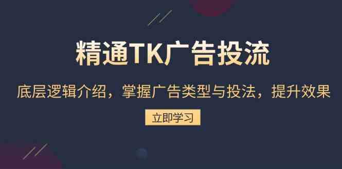 精通TK广告投流：底层逻辑、广告类型与投法提升效果-无双副业