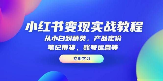 小红书变现全攻略：产品定价、笔记带货与账号运营技巧-无双副业