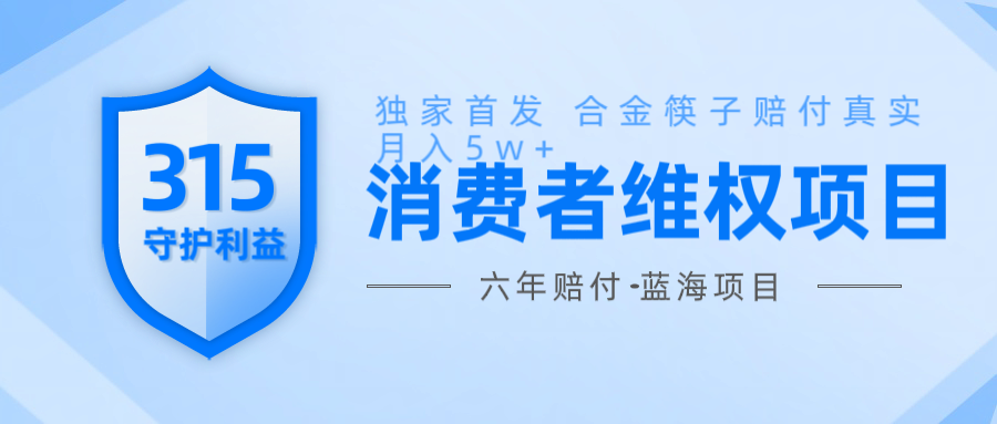 维权赔付项目实操：小白也能月入5w+的合金筷子玩法-无双副业