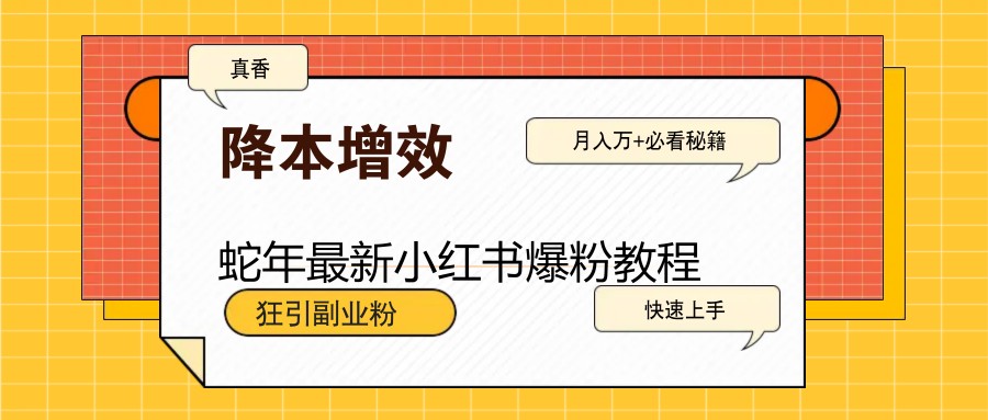 小红书精准引流秘籍，轻松实现日引流300+-无双副业