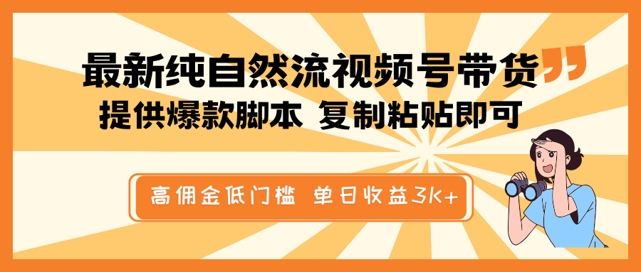 视频号带货新风口：高佣金低门槛，日收益3000+实战指南-无双副业