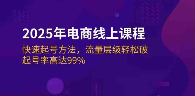 2025年电商线上课程：快速起号与流量提升技巧-无双副业