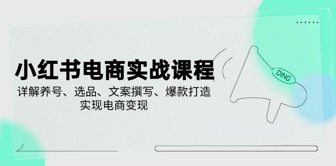 小红书电商实战指南：养号选品文案爆款全攻略-无双副业
