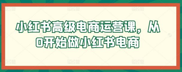 从0开始掌握小红书电商运营全流程-无双副业