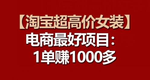 淘宝超高价女装电商项目：高利润运营策略-无双副业