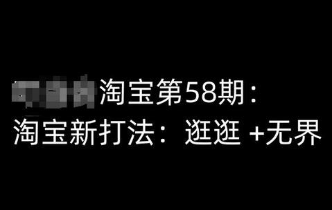 淘宝新打法：逛逛+无界，提升店铺流量与转化-无双副业