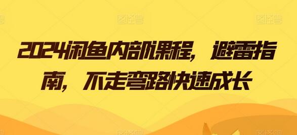 2024闲鱼快速成长与避雷指南-无双副业