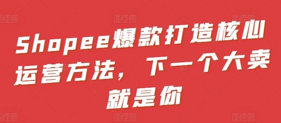 Shopee爆款打造核心运营方法与技巧-无双副业